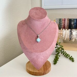 Natural Blue Larimar Necklace